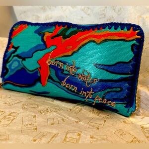 Beautiful Sakroots Artist, ocean waves, Born into water. born into peace”